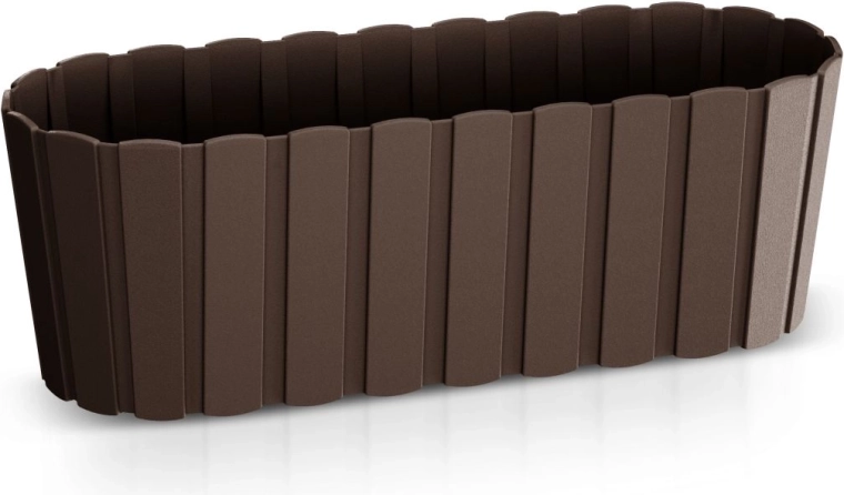 Kunststof bloembak Boardee Case 38,3 cm bruin