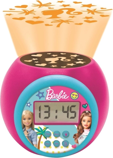 Kinderwekker Barbie met projector