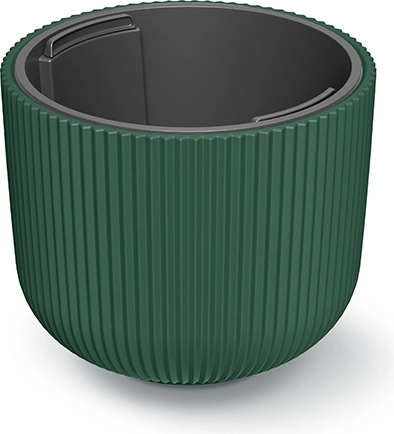 Bloempot Milly met binneninzet 20 cm, donkergroen