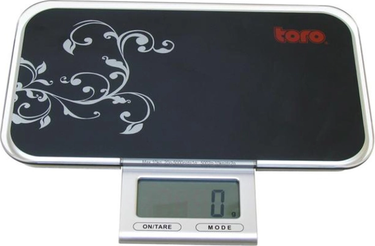 Digitale keukenweegschaal TORO 10 kg, glas, zwart
