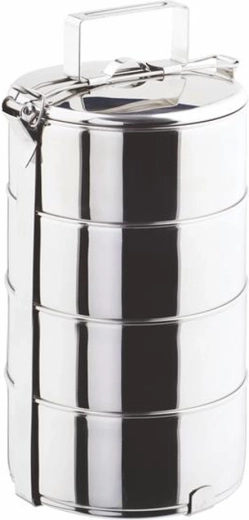 TORO voedselcontainer met vier lagen, 4 × 1,25 l, diameter 16 cm