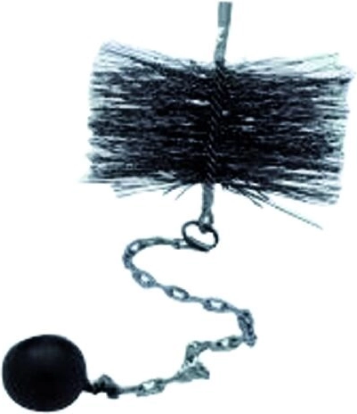 Schoorsteenborstel met oog en gewicht 180 mm