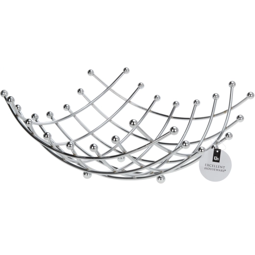 Verchroomde fruitmand