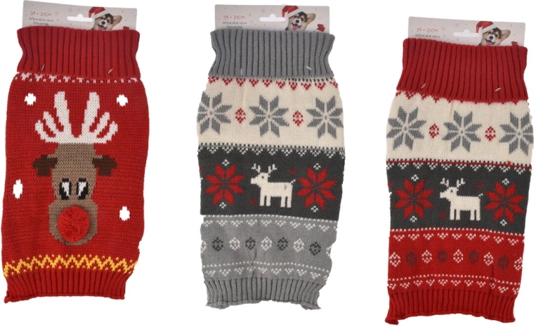 Kersttrui voor huisdier 21 × 35 cm (3 varianten)