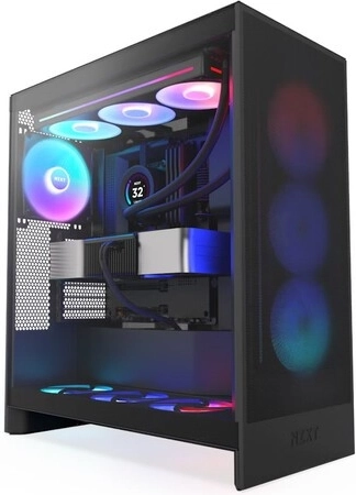 Behuizing H7 Flow RGB Midi Tower met venster, zwart