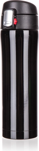 Reisthermosfles BODO 0,43 l van roestvrij staal – zwart