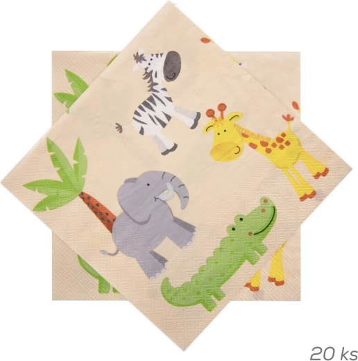 Papieren servetten zoo 33 × 33 cm 20 stuks