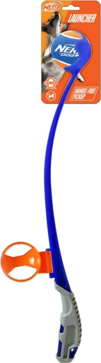 Nerf Dog halftransparante ballenwerper Air Strike met tennisbal zonder pieper 41,5 cm