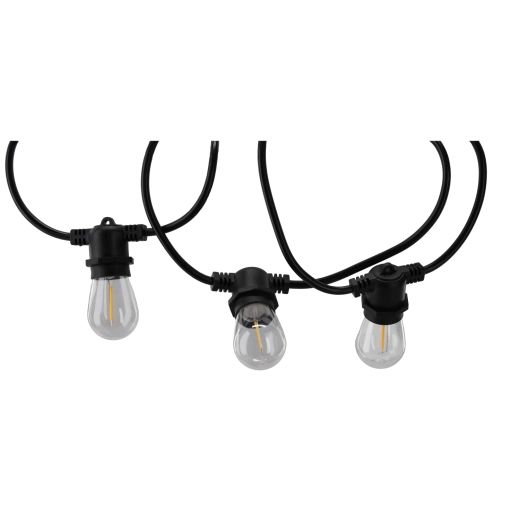 Tuinlichtslinger FILAME 10x LED E27, warm wit, 10 m, IP44, 230 V