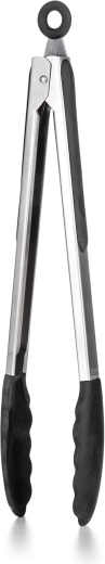 Keukentang van roestvrij staal met siliconen uiteinden 30,5 cm Culinaria Black