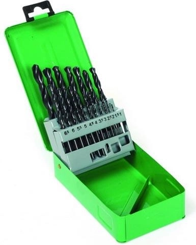 Set HSS-metallboren 1,0–10,0 mm, 19-delig