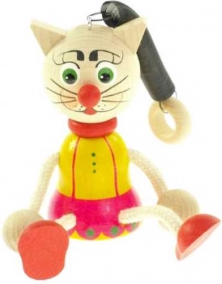 Kat op een veer voor kinderen