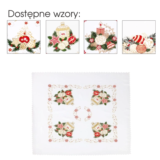 Decoratief kersttafelkleed 80 × 80 cm