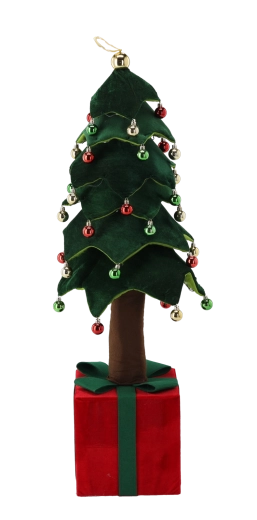 Kerstdecoratie groene boom met LED-verlichting 90 cm