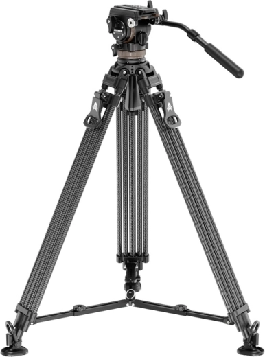 Neewer carbon videostatief met vloeistofkop en snelsluiting