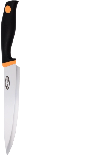 Koksmes 20 cm van roestvrij staal met grijze antisliphandgreep