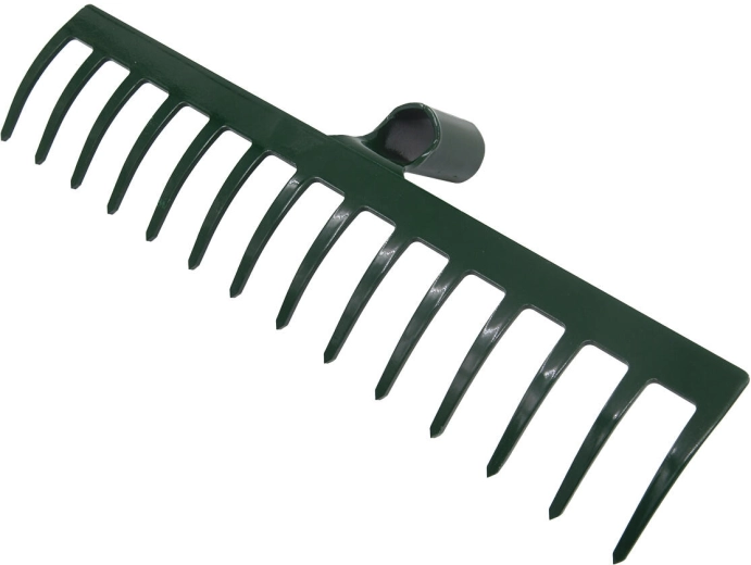 Stalen harken PROFI 14 tanden 39,5 cm zonder steel