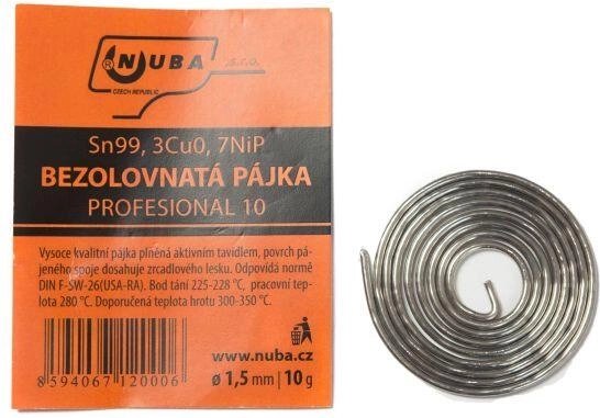 Buisvormig tin-soldeer 1,5 mm, 10 g met actief fluxmiddel