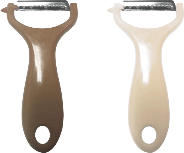 Y-type julienneschiller met roestvrijstalen mes 5 cm, kunststof handgreep, mix van kleuren