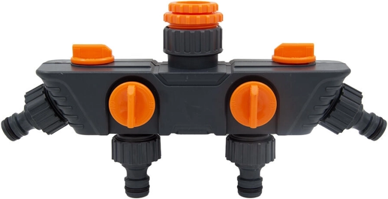 Tuin-kraansplitter 4-weg 1/2, 3/4 en 1 inch