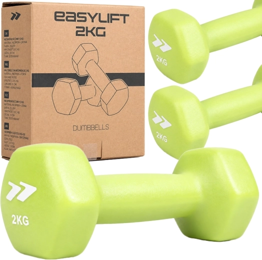 Neopreen dumbbells EasyLift 2 kg (2 stuks)