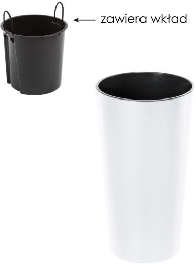 Bloempot Lilia 14 cm met inzet – wit