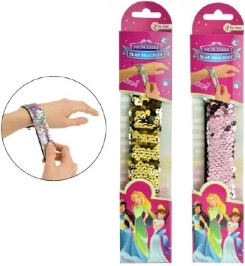 Paillettenarmband 23 cm, 3 kleuren op kaart