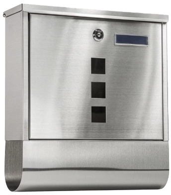 Roestvrijstalen brievenbus Albatross met krantenhouder