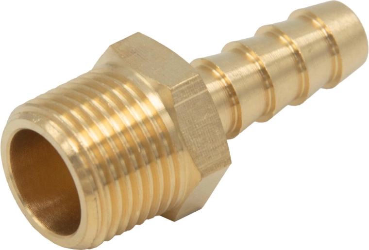 Nippel buitendraad 3/8" voor slang 9 mm