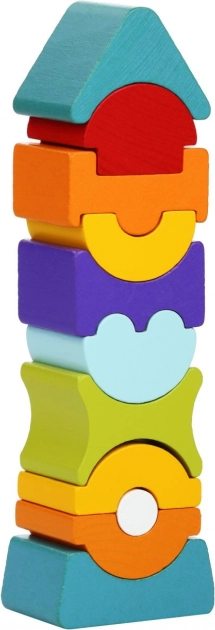 Balancerende houten toren CUBIKA – puzzel met 11 delen