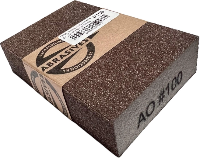 Vierzijdige schuurspons 100 × 70 × 25 mm, korrel 120