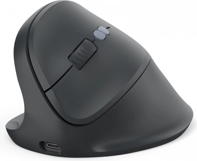 Ergonomische verticale muis voor linkshandigen zwart