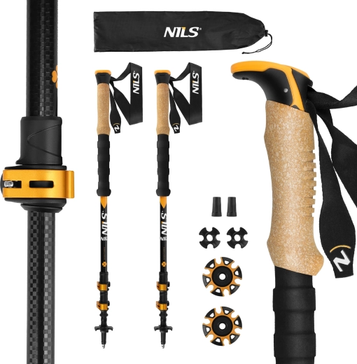 Trekkingstokken NILS TK8605 van 7075 aluminium met kurken handgreep