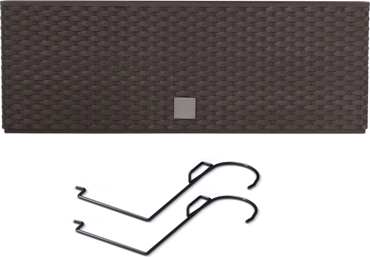 Hangende rieten balkonbak Rato Case, umbra