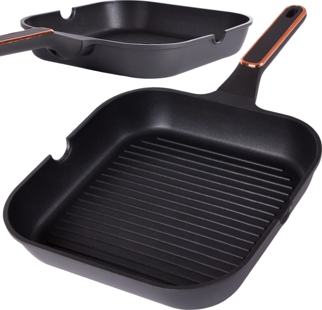 Grillpan KINGSTYLE met antiaanbaklaag 28 cm
