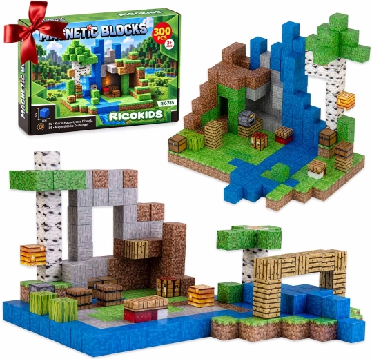 Magnetische bouwset met pixelblokjes, 300 onderdelen