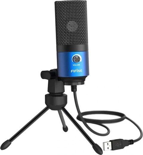Condensator USB-microfoon Fifine K669BB blauw - 1 stuk