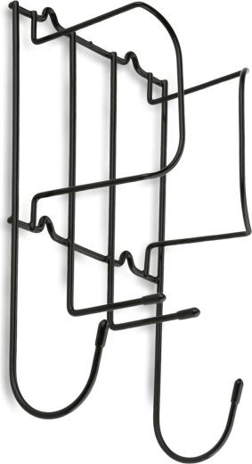 Wandhouder voor strijkijzer van metaal, zwart, 17 × 11 × 30 cm