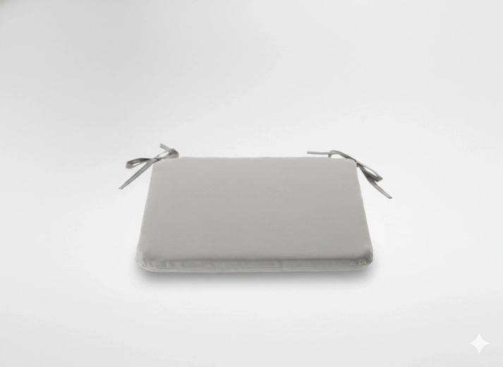 Stoelkussen 40 × 40 × 3 cm lichtgrijs