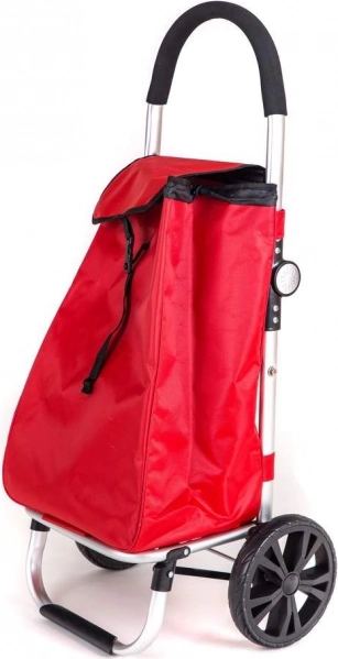 Opvouwbare boodschappenwagen op wieltjes 98 × 48 × 36 cm, rood
