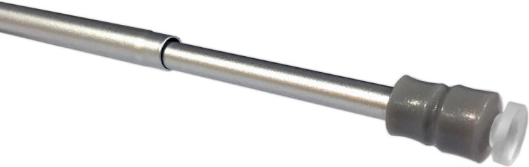 Telescoop vitragerail uitschuifbaar 25–40 cm, zilver