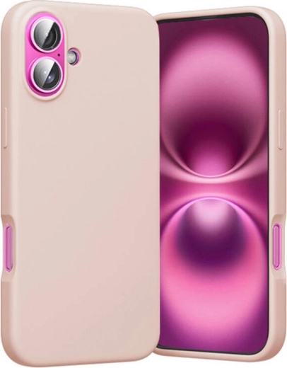 siliconen hoesje Vention voor iPhone 16 met MagSafe, roze