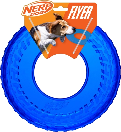 Nerf Dog vliegende ring van transparant rubber 25 cm