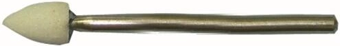 Ovale slijpsteen 6 × 10 mm met schacht 3 mm, korrel 80