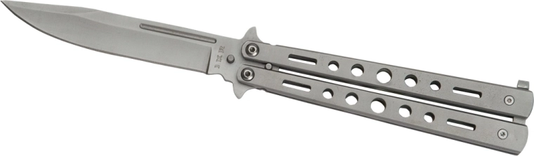 JOKER Butterfly vlindermes, 10 cm, volledig metaal