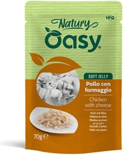 Oasy Nature Soft Jelly kip met kaas pouch 70 g