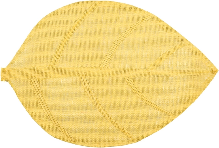 Placemats in bladvorm geel 33 × 48 cm