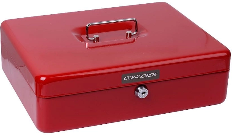 Metalen kassa CONCORDE 35 rood