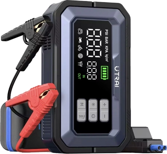 UTRAI JS30 startbooster met compressor en OBD‑II-diagnose