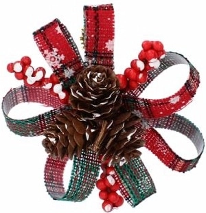 Strikken voor cadeauverpakking – rood, set van 3 stuks